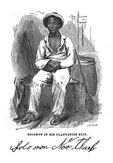 Illustration of Solomon Northup: son of a freed slave, born free, captured and sold into slavery for 12 years. Photo credit: Wikipedia